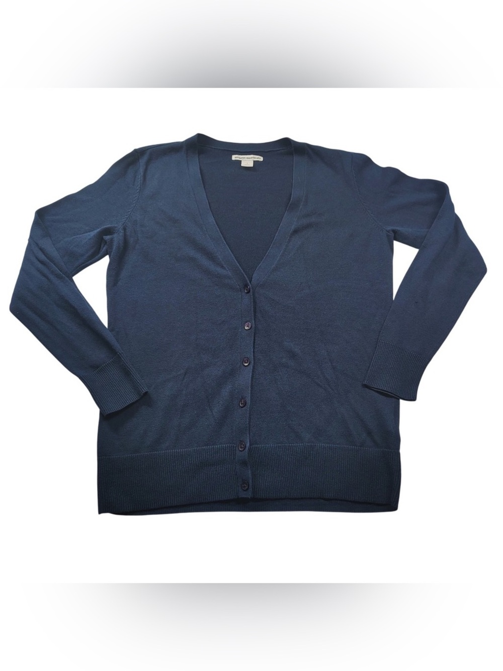 Amazon Essentials Navy V-Neck Button Front Cardigan